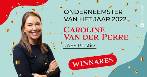 Caroline Van der Perre (Raff Plastics) wint 24ste WOMED Award